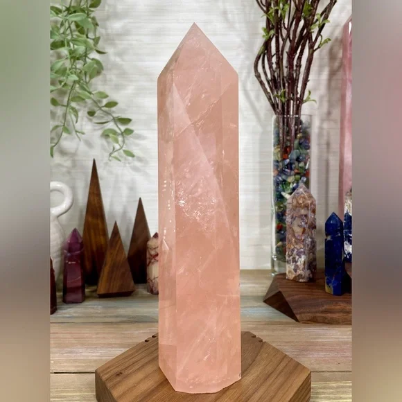 2268 Large Rose Quartz Crystal Tower